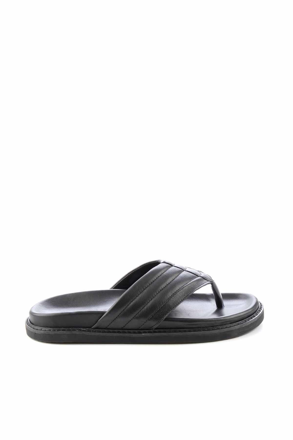 Siyah Leather Erkek Terlik E04801041603