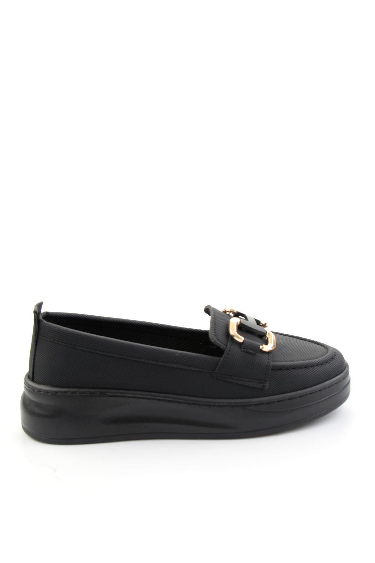 Siyah  Kadın Loafer Ayakkabı K01536194509