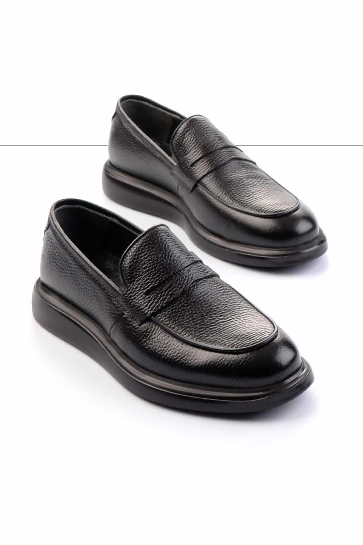 Siyah Leather Erkek Loafer Ayakkabı E01798045840