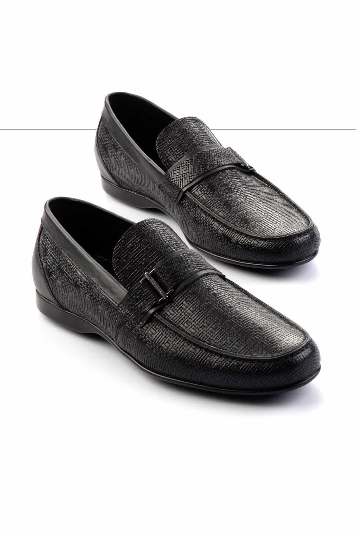 Siyah Leather Erkek Loafer Ayakkabı E01757267403