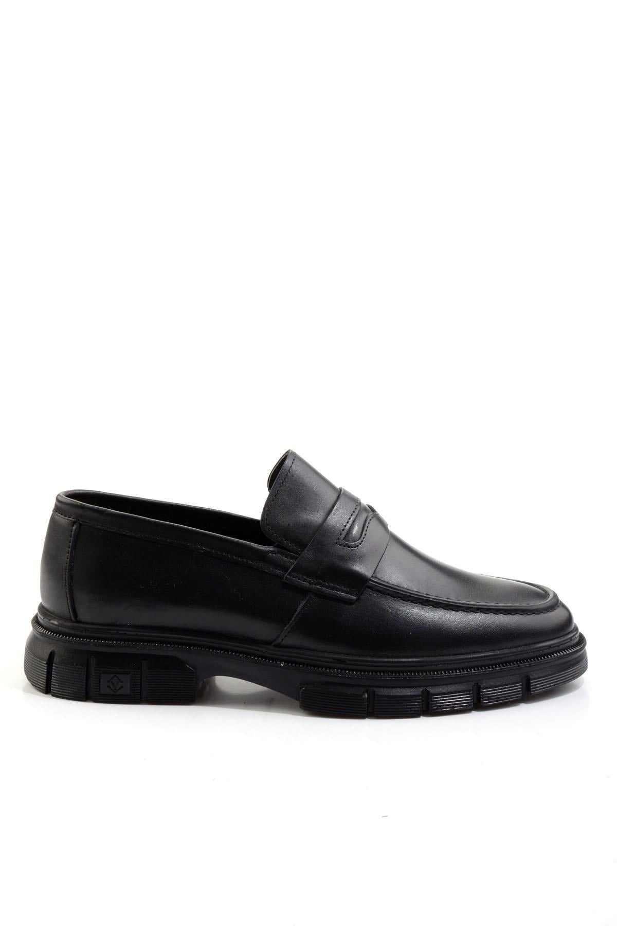 Siyah Leather Erkek Loafer Ayakkabı E01795025641