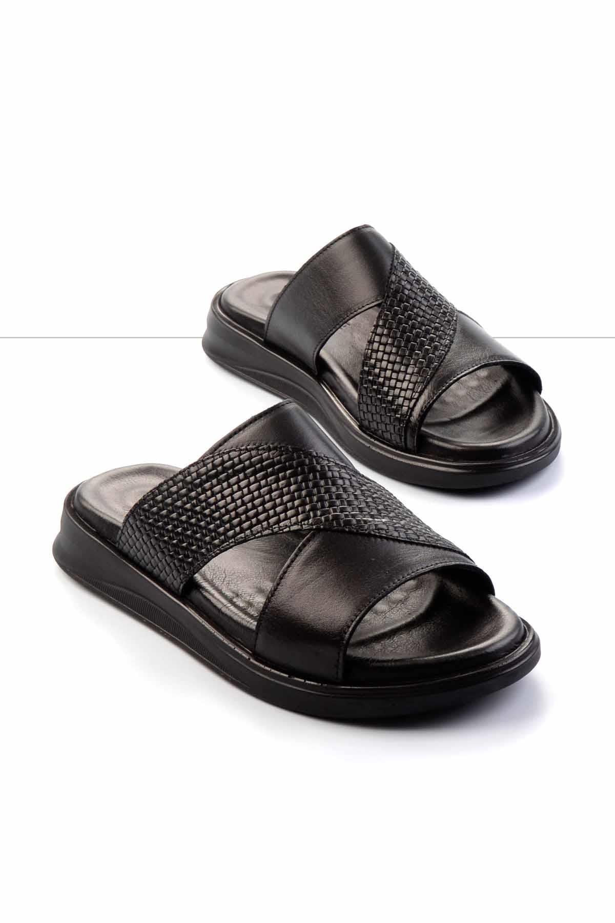 Siyah Leather Erkek Terlik E04433002843