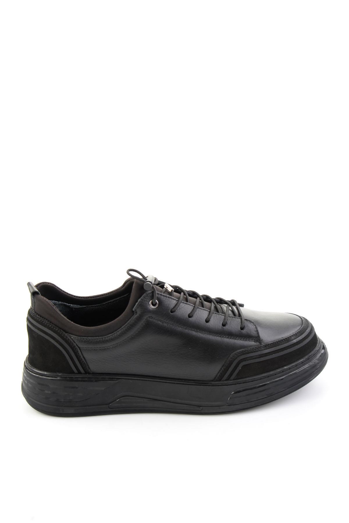 Siyah Napa Hakiki Deri Erkek Sneaker E01080185243