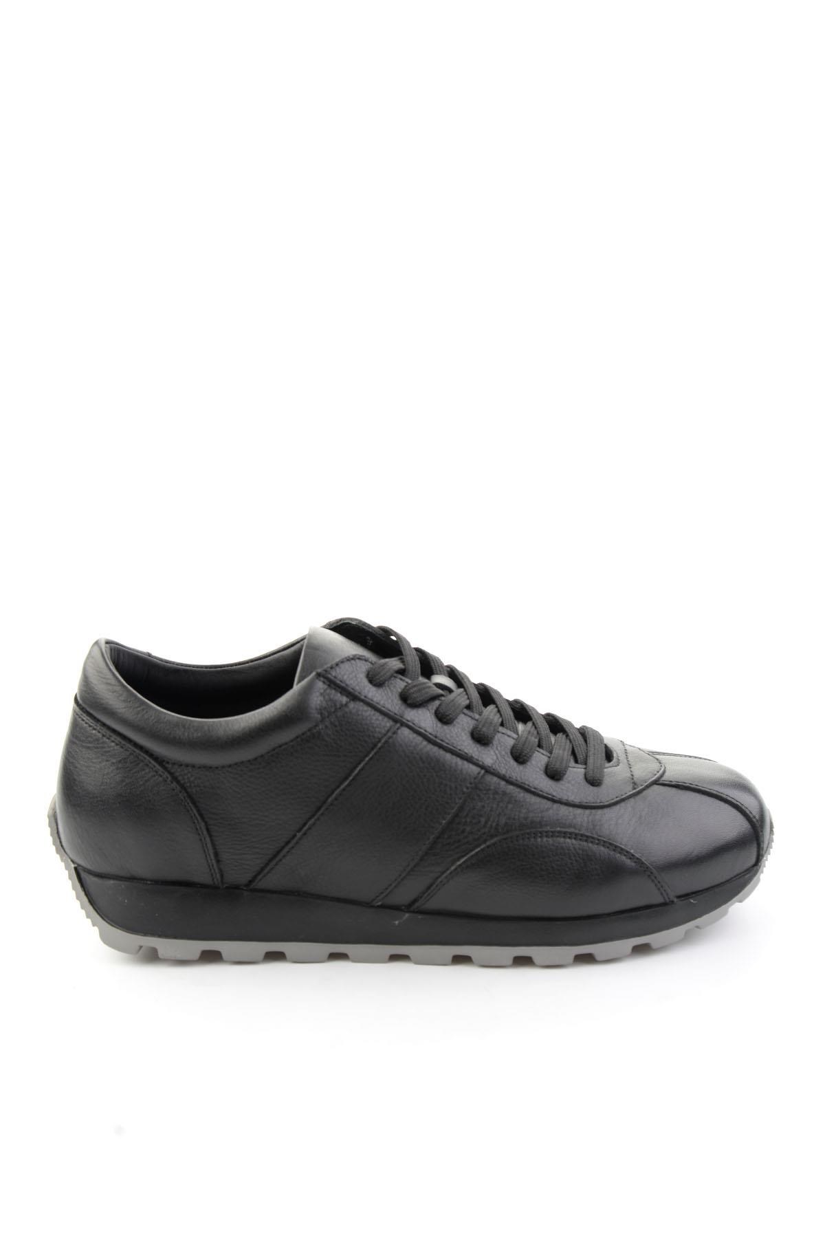 Siyah Napa Hakiki Deri Erkek Sneaker E01589612143