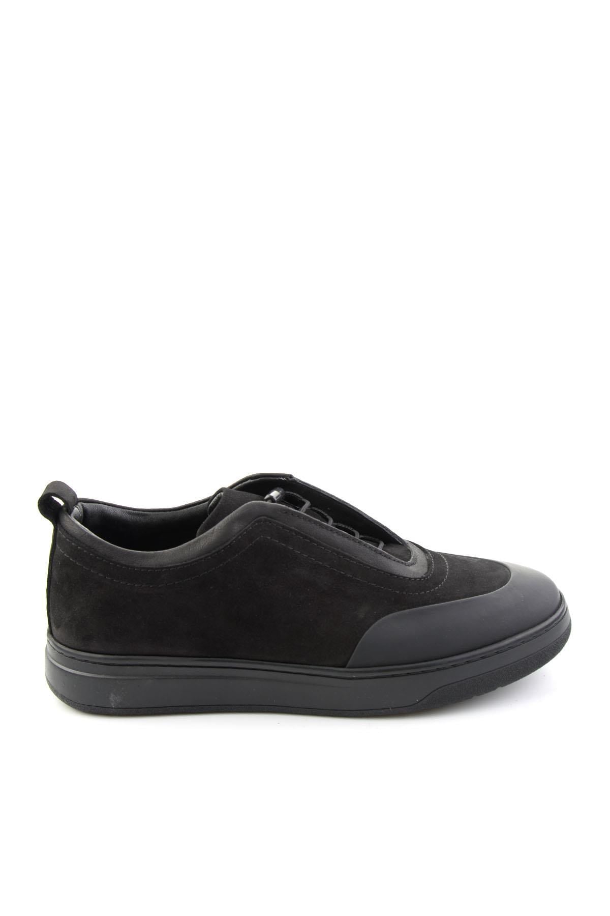 Siyah Nubuk Hakiki Deri Erkek Sneaker E01774017201
