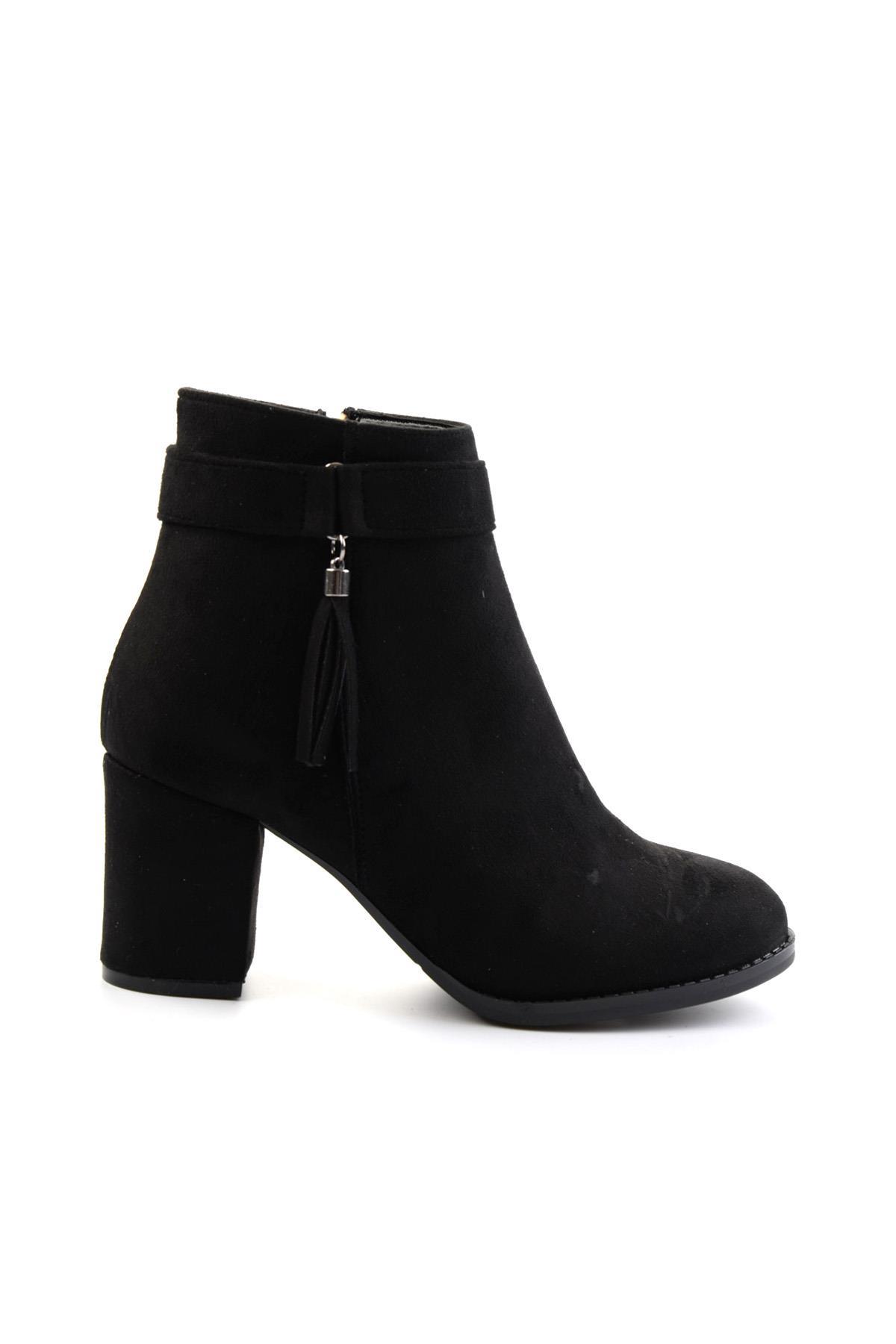 Siyah Süet  Kadın Bot & Bootie K02688060102