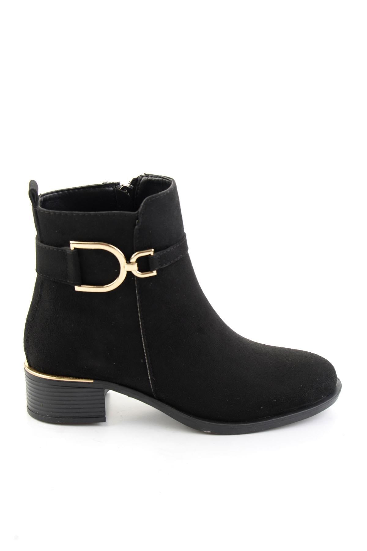 Siyah Süet  Kadın Bot & Bootie K02823052172