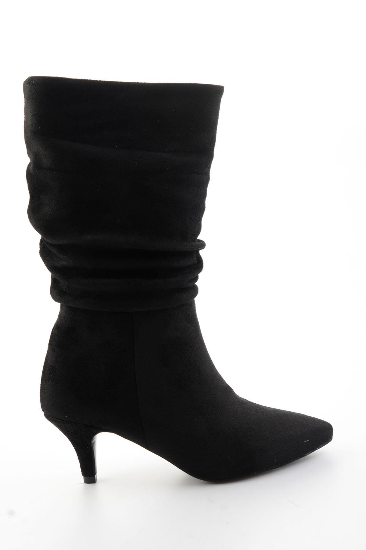 Siyah Süet  Kadın Bot & Bootie K03953465172