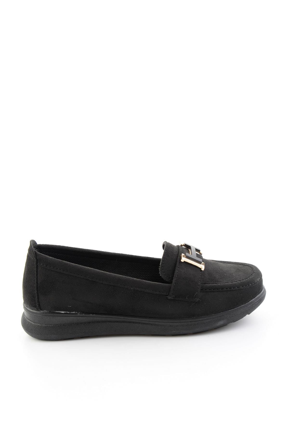 Siyah Süet  Kadın Loafer Ayakkabı K01536105972