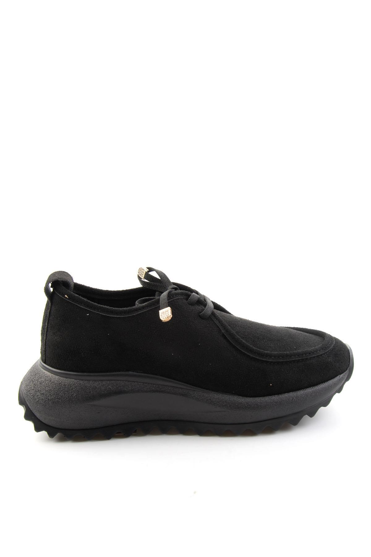 Siyah Süet  Kadın Sneaker K01234050772