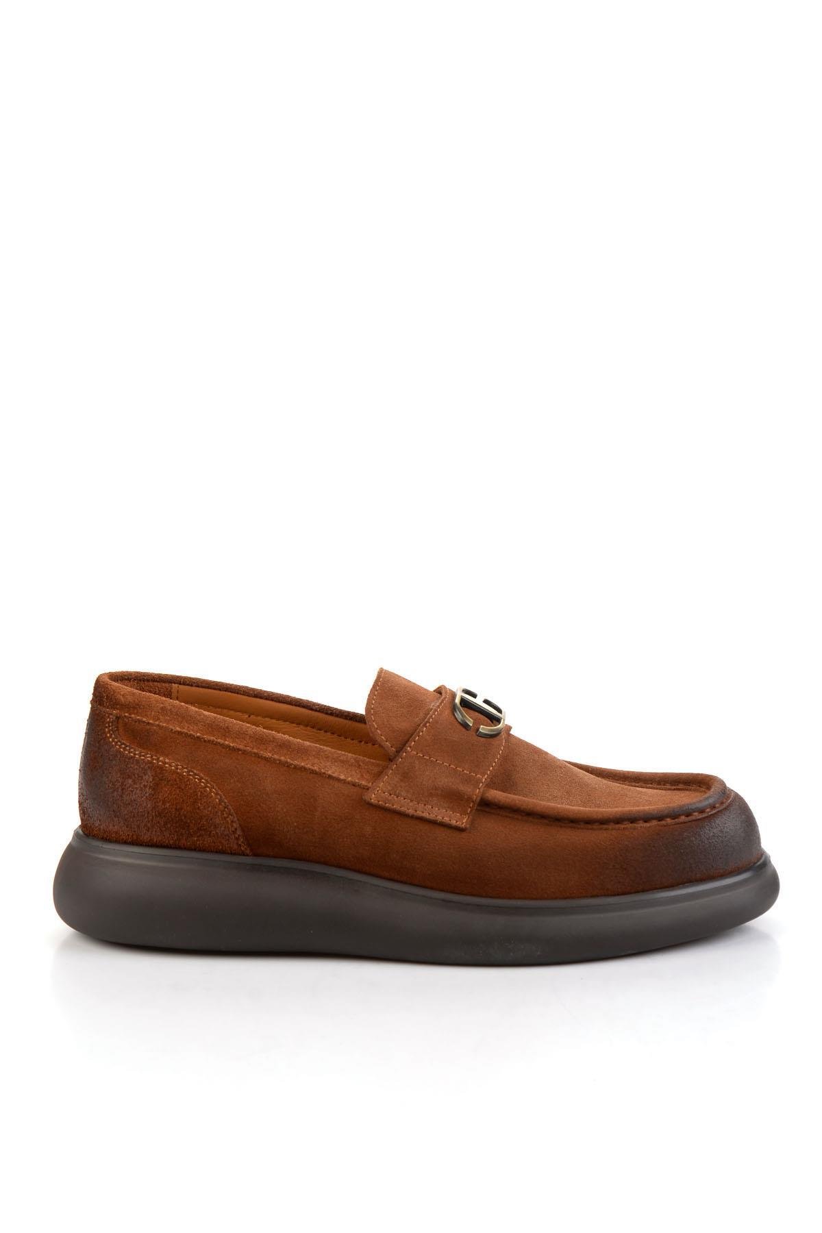 Taba Hakiki Deri Erkek Loafer Ayakkabı E01901600402