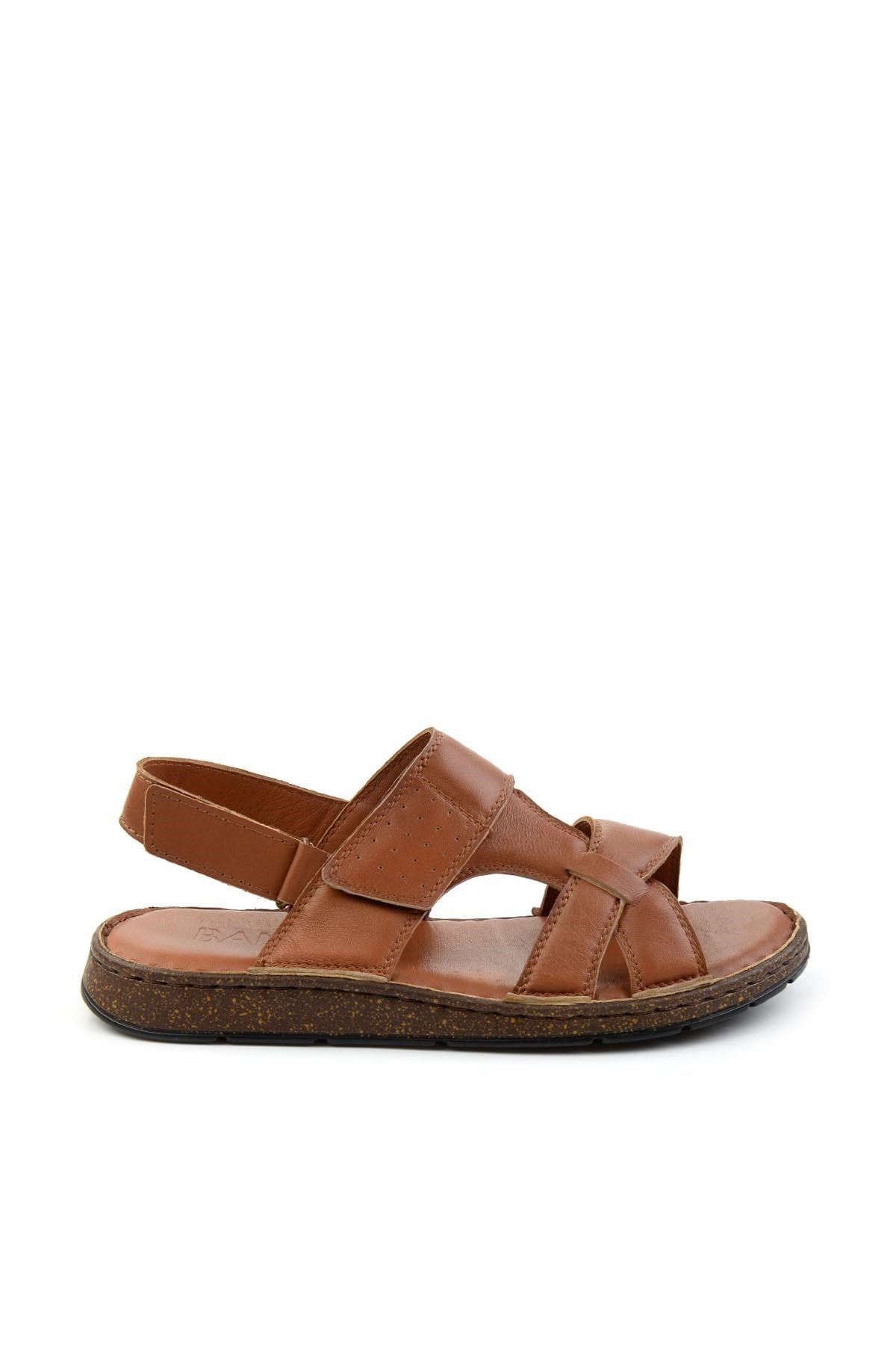 Taba Hakiki Deri Erkek Sandalet E05433010643