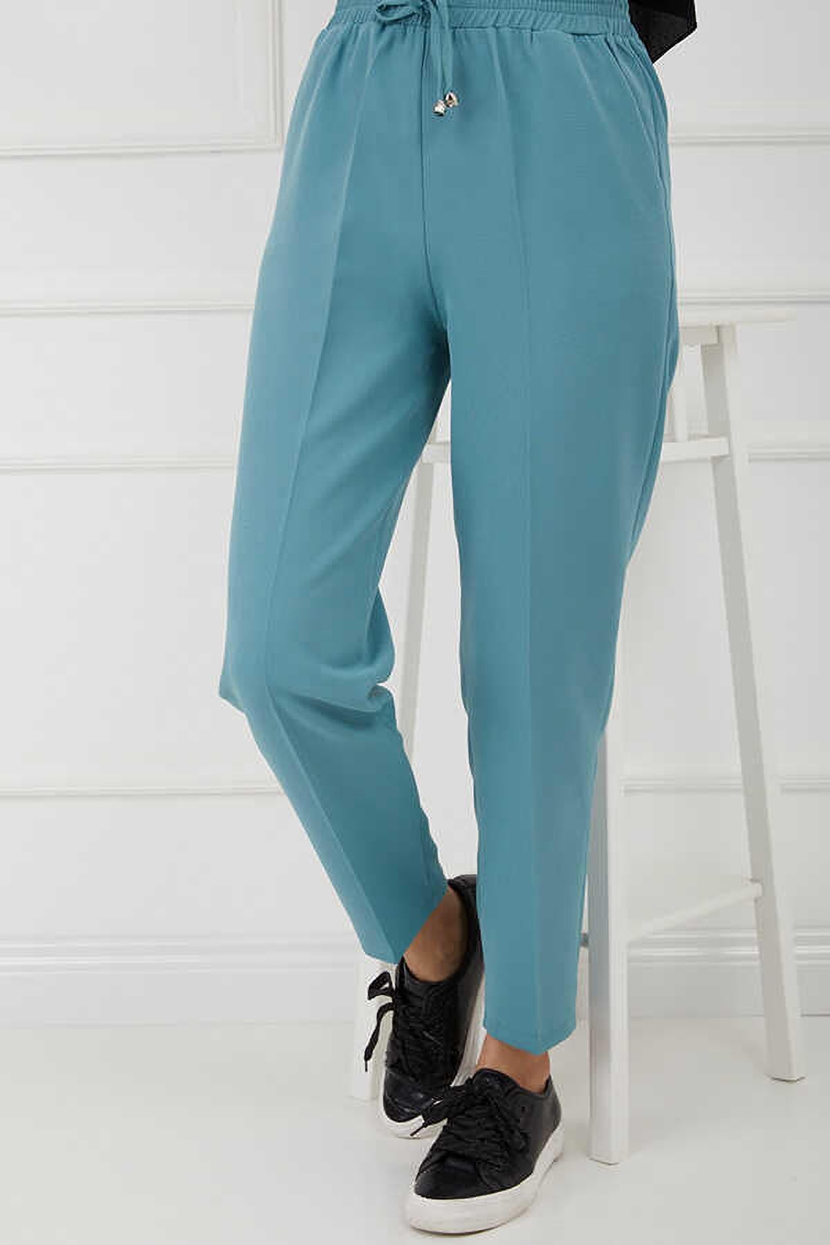 Tesettür Beli Lastikli Pantolon MintHM2794