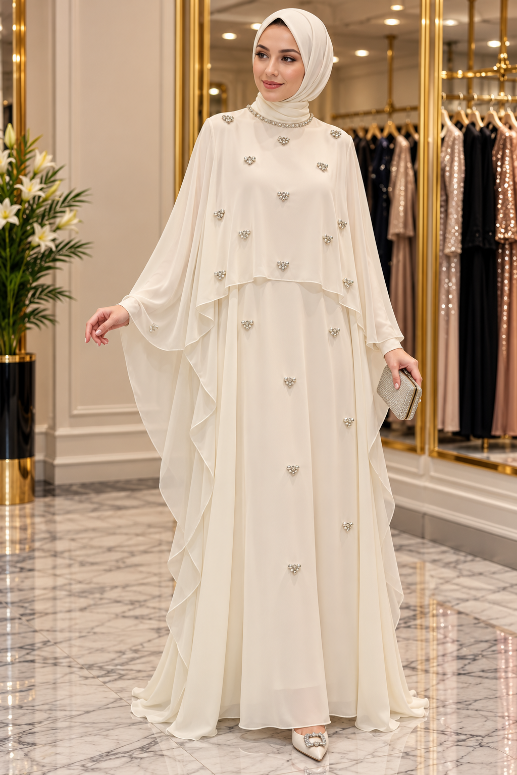 Hakimoda Kadın Mirana Adrian Vanilya AbiyeLP8044