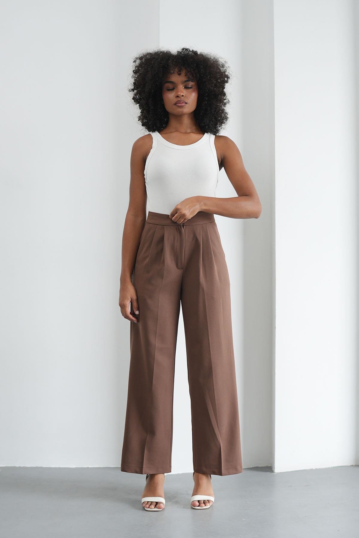 Palazzo Kahverengi PantolonHM1335