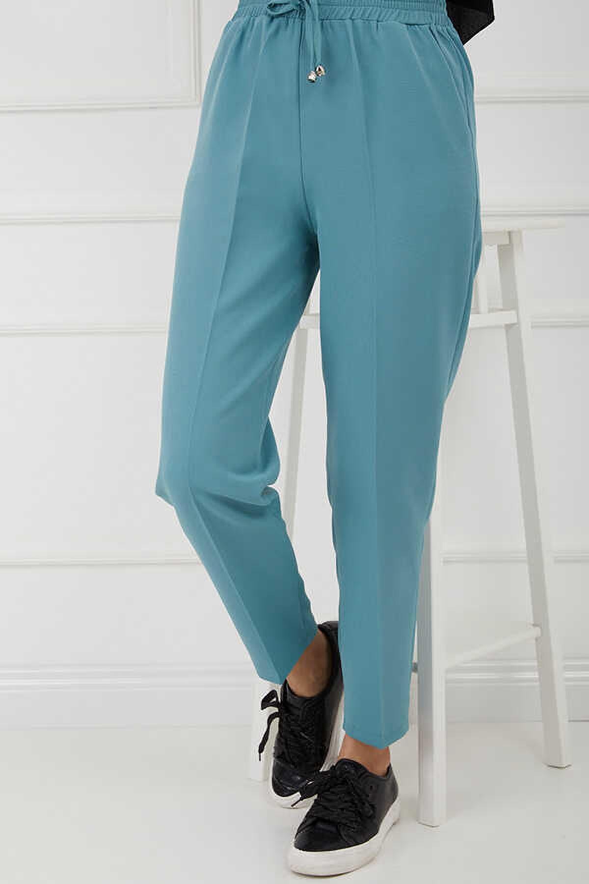 Tesettür Beli Lastikli Pantolon MintHM2794