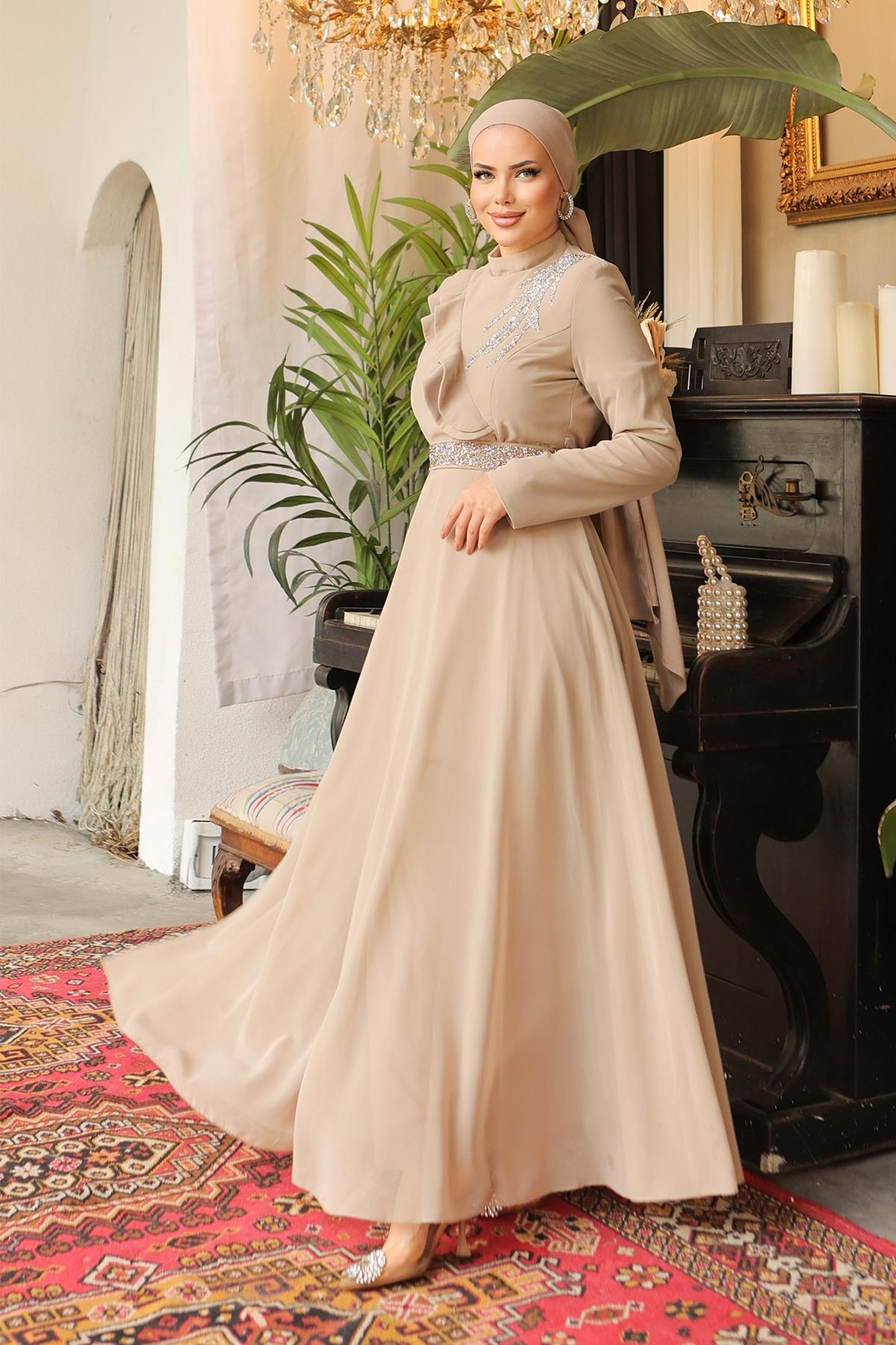 فستان سهرة متواضعLP6003-1