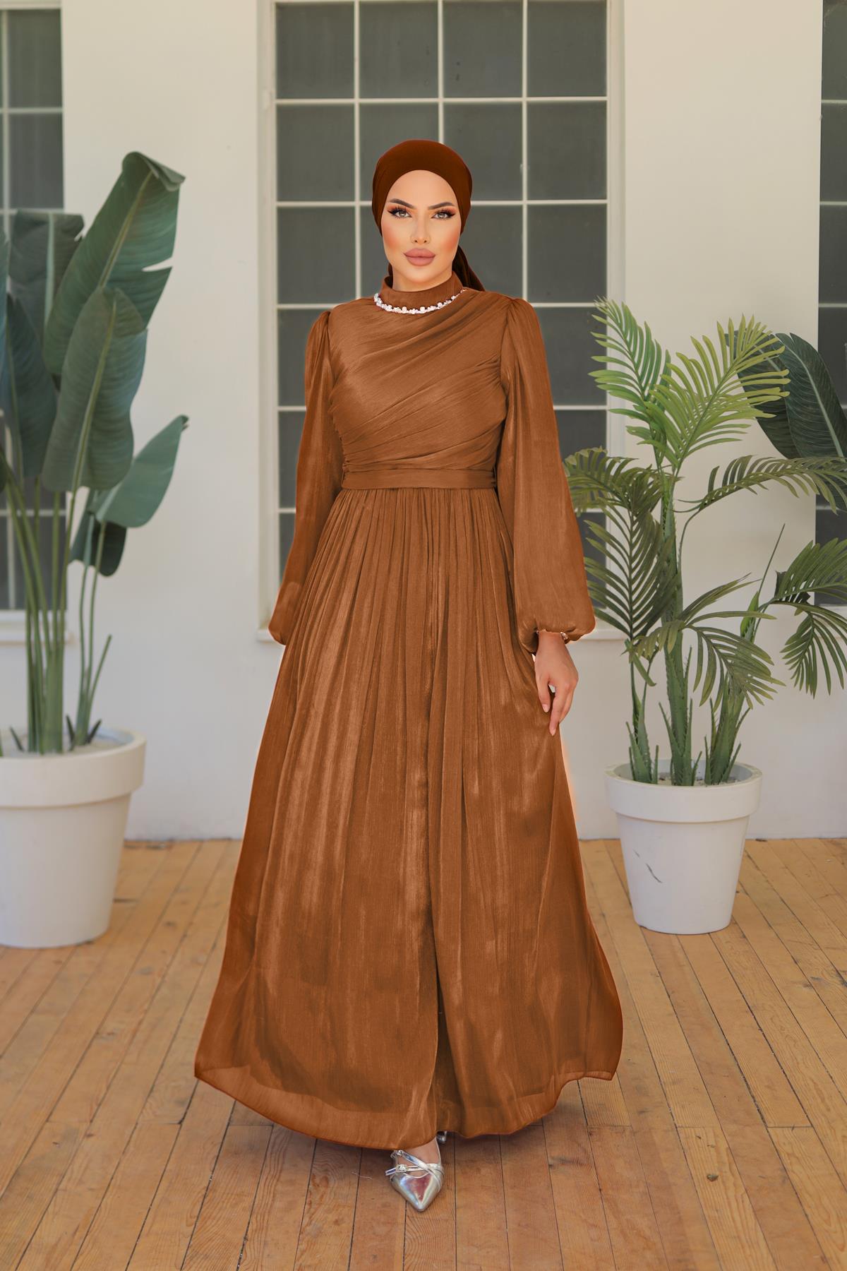 Tesettür İlay Işıltı Abiye TabaLP7002