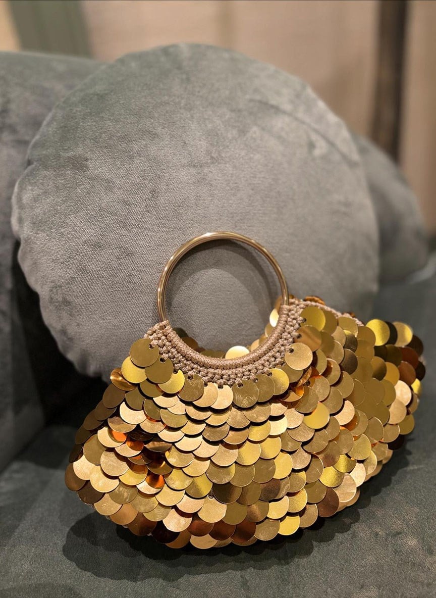 Tesettür Myra Çanta Gold RengiLP1017
