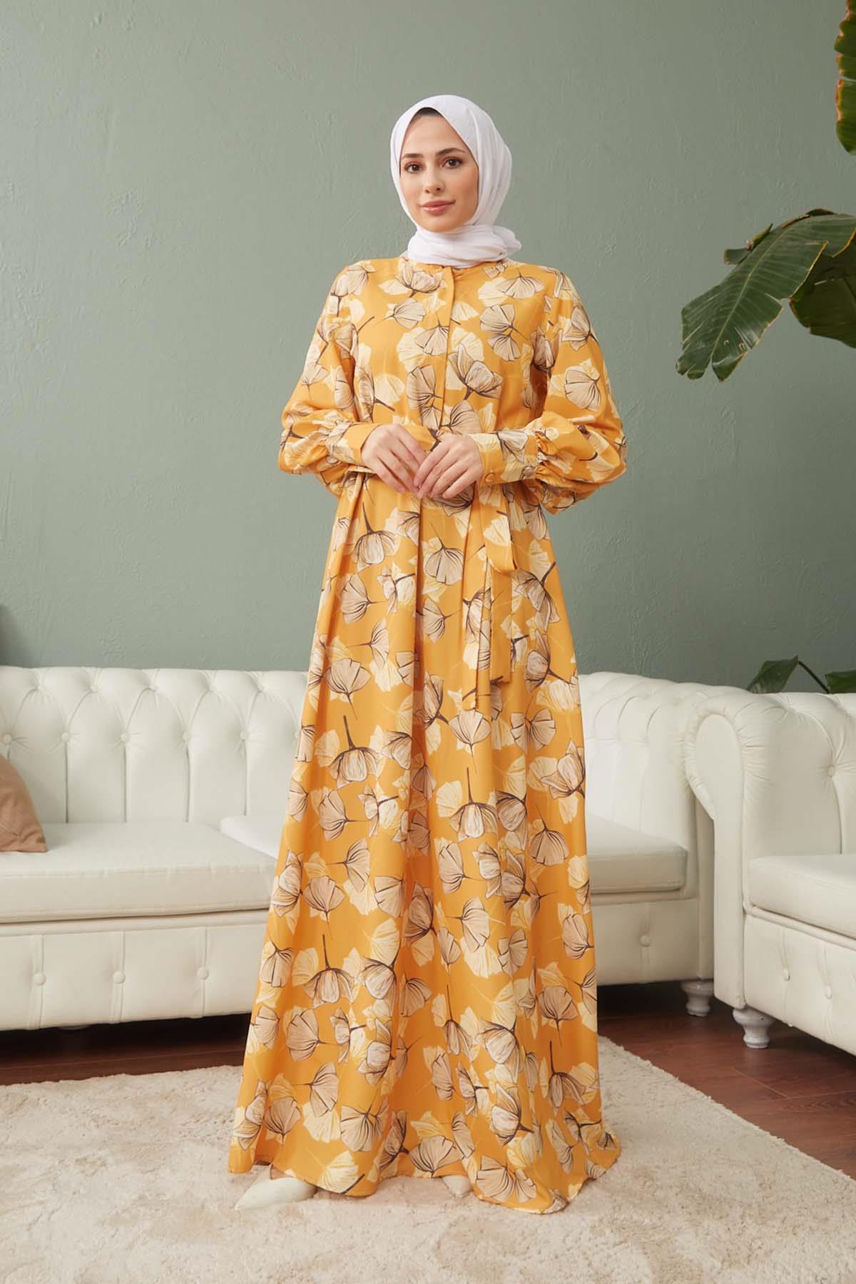 Tesettür Sella Jessica Elbise Hardalhm4162