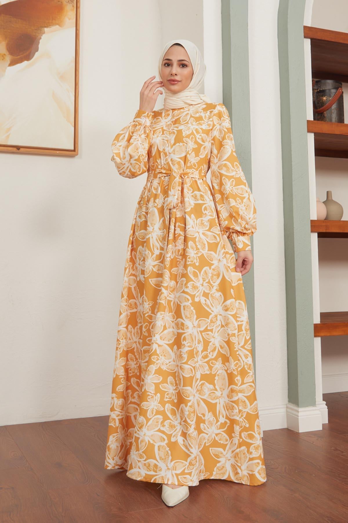 Tesettür Vika Jessica Elbise Hardalhm4150