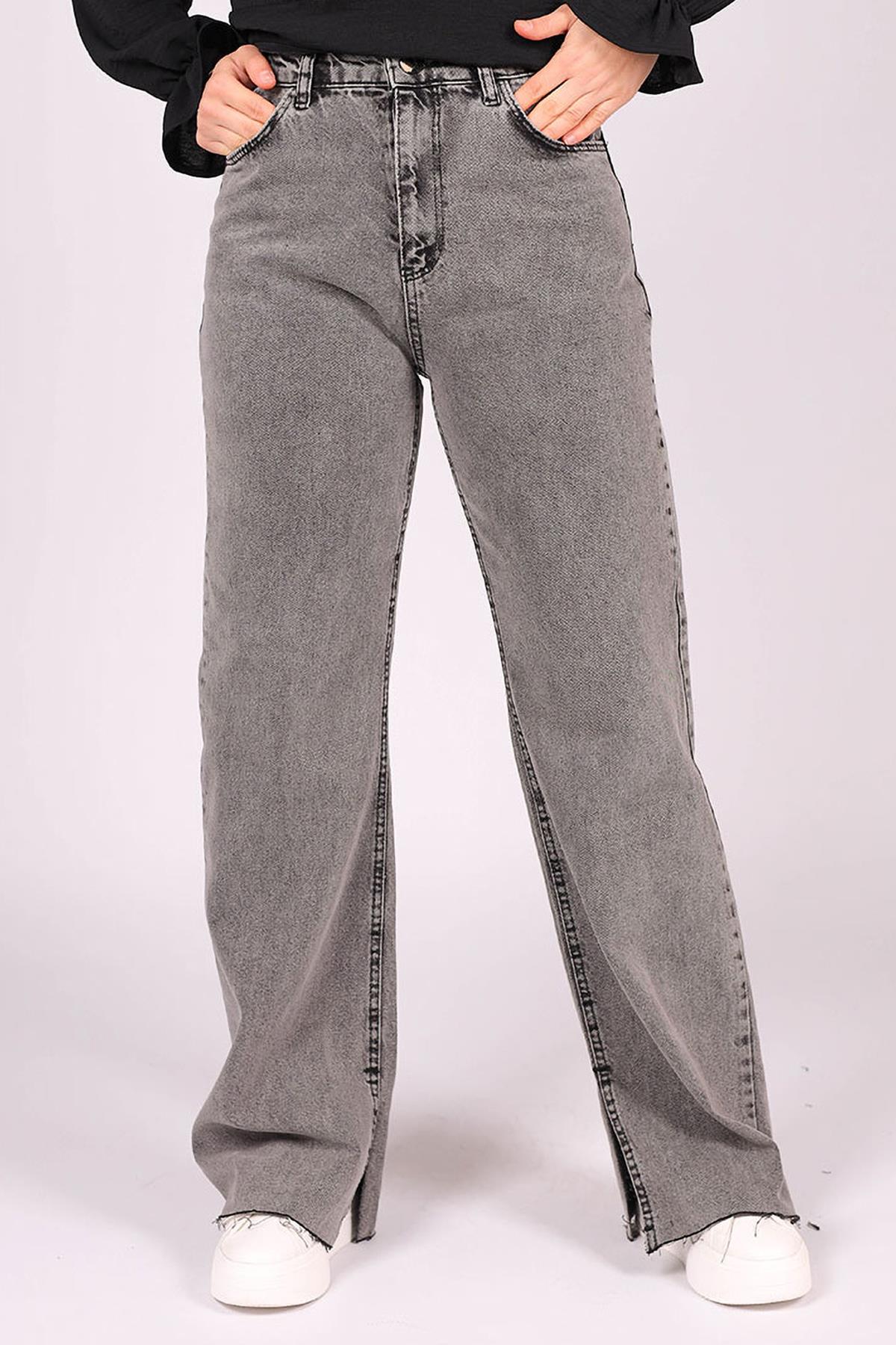 Tesettür Yırtmaçlı Pantolon AntrasitHM30939