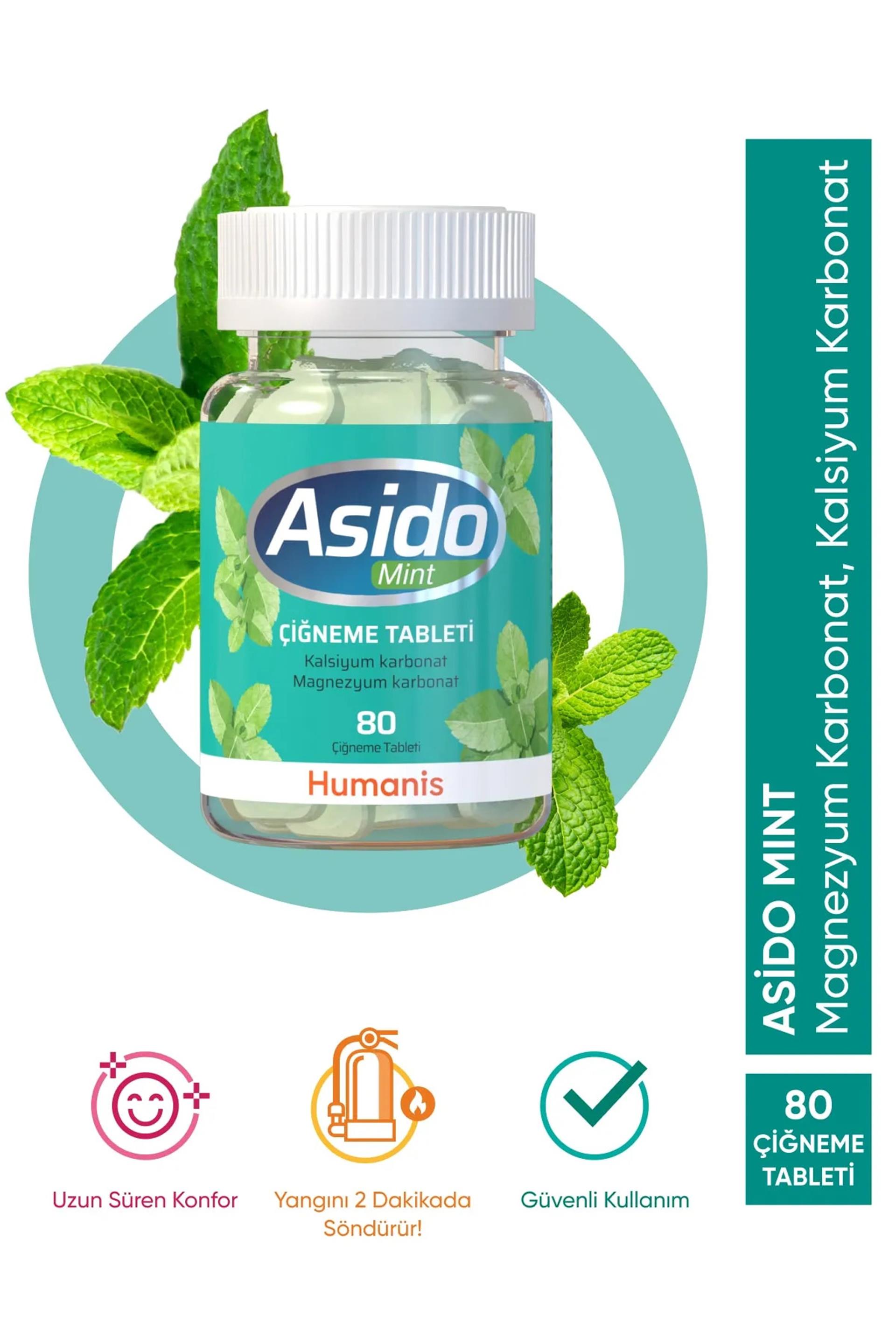 Asido Mint Mide Asidine Karşı Çiğneme Tableti
