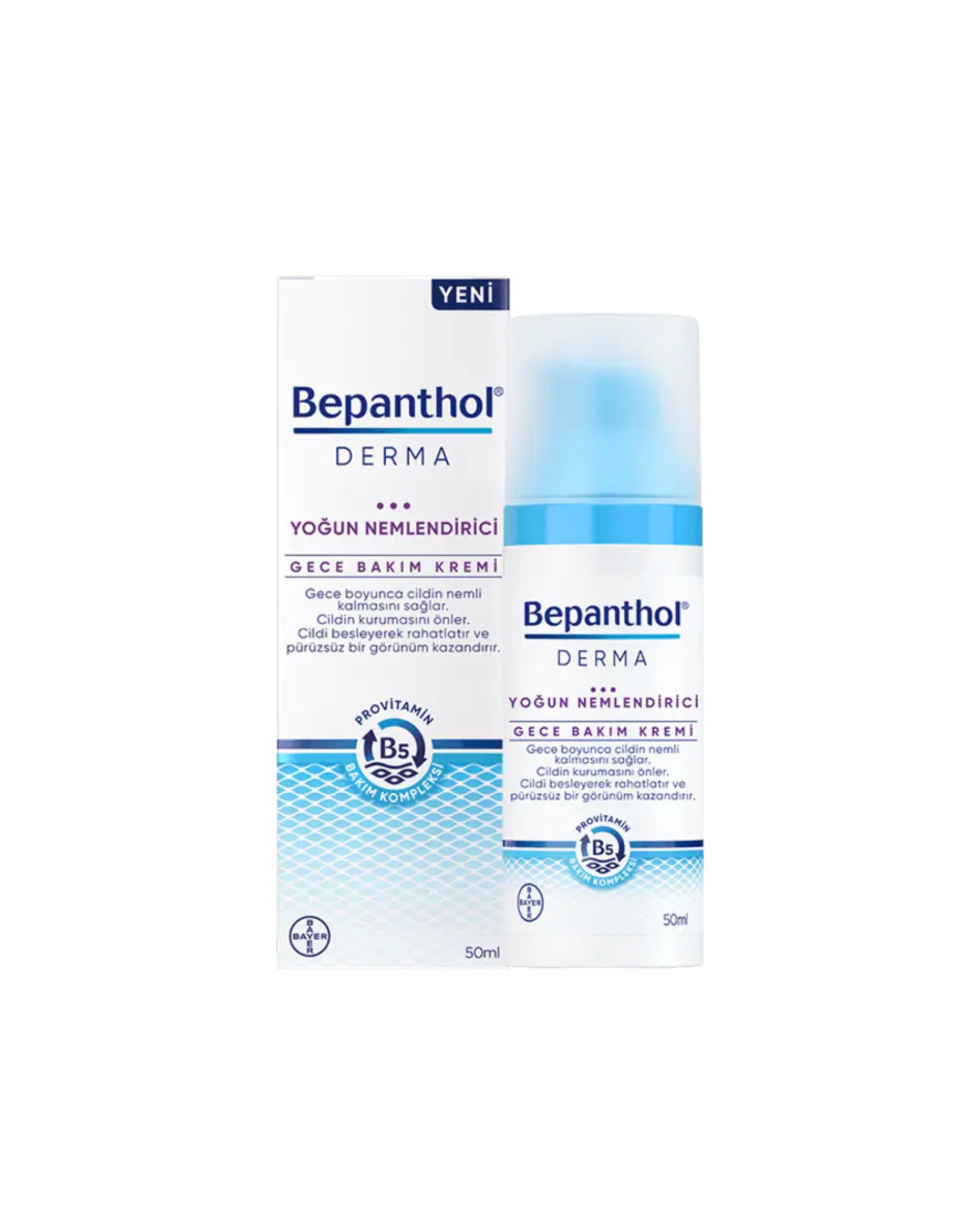 Bepanthol Derma Yoğun Nemlendirici Gece Bakım Kremi 50 ml Provitamin B5 Bakım Kompleksi
