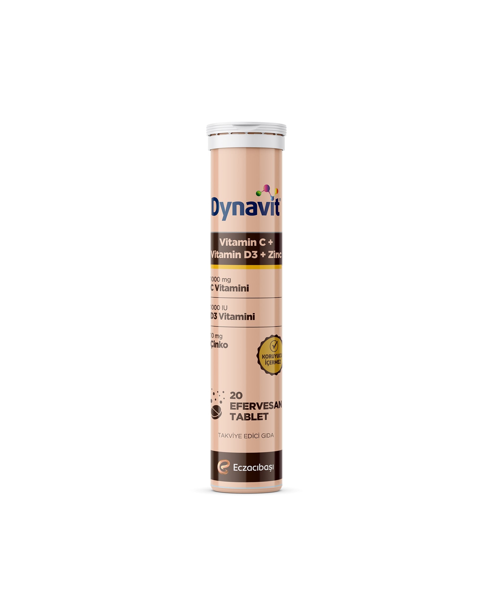 Dynavit Vitamin C + Vitamin D3 + Çinko Zinc Tablet