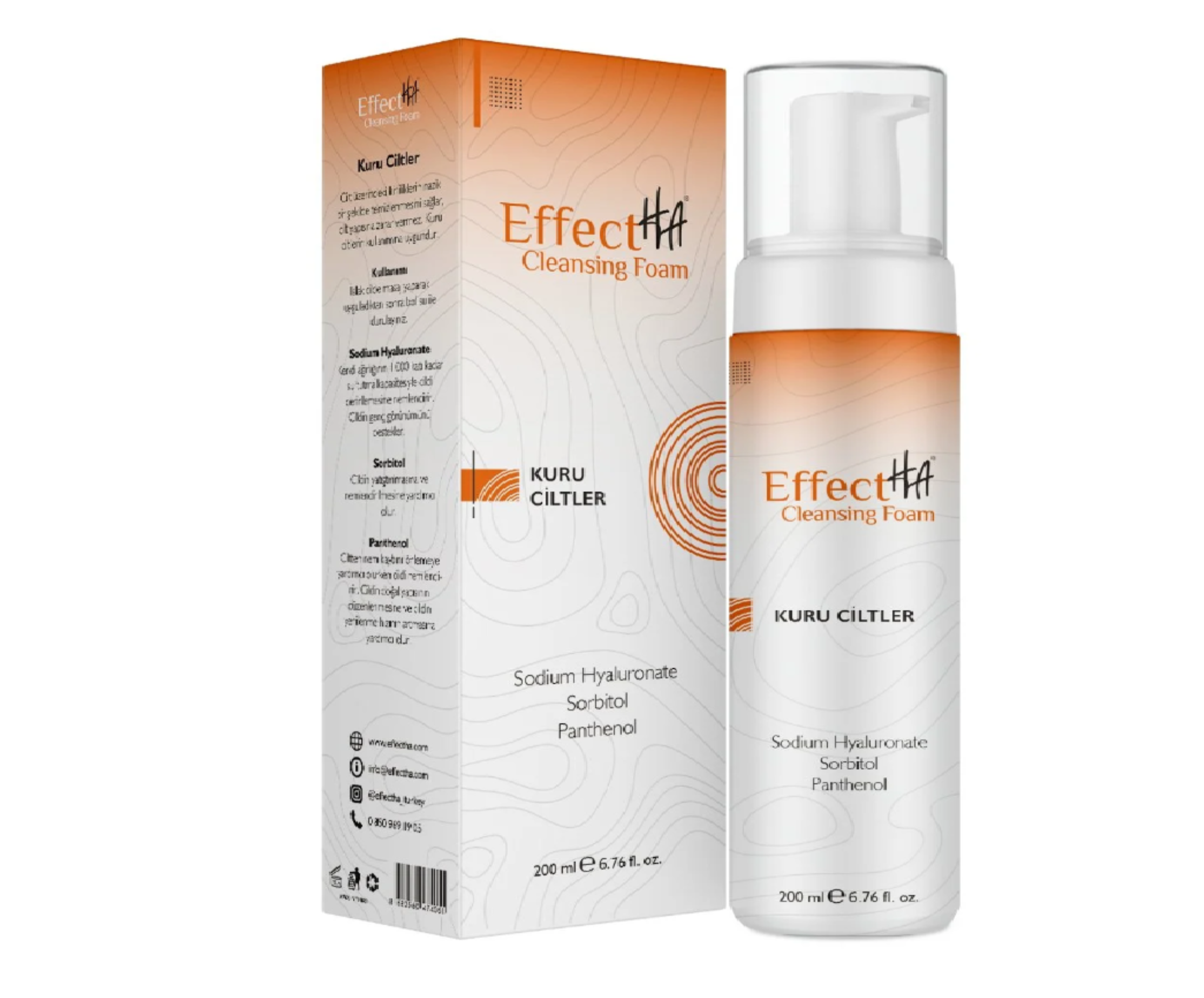 EffectHA Kuru Ciltler Yüz Temizleme Köpüğü