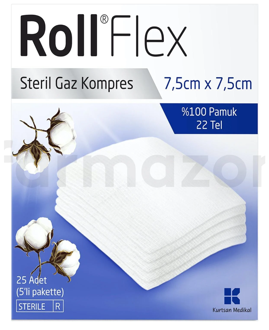 roll flex steril gaz kompres 7,5 cm * 7,5 cm 