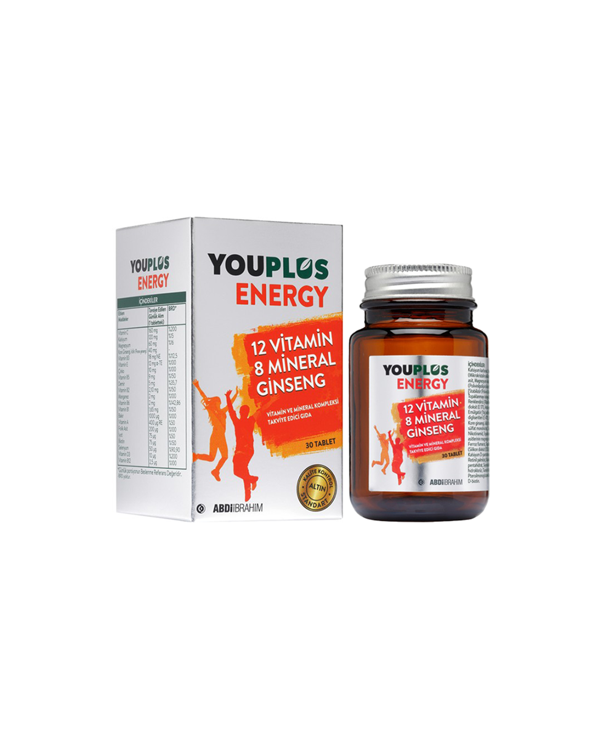 Youplus Energy 12 Vitamin 8 Mineral Ginseng 30 Tablet