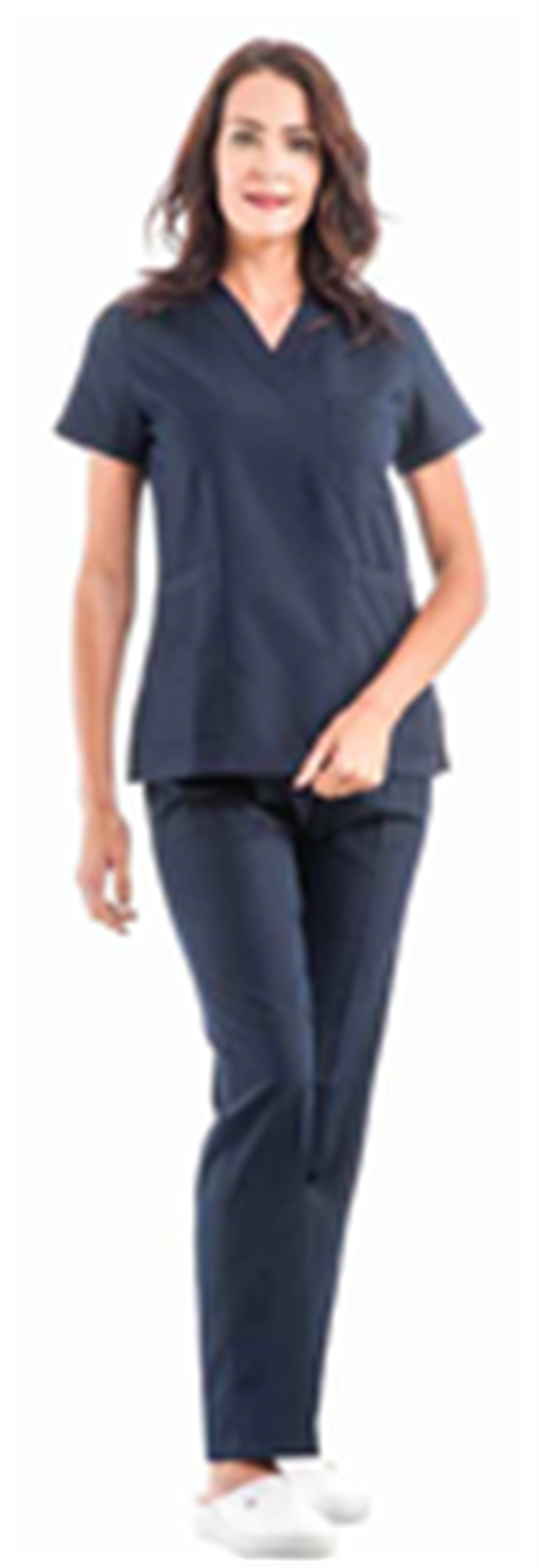 14016 V Yaka Kısa Kol Takım Cerrahi Model Scrubs Bayan