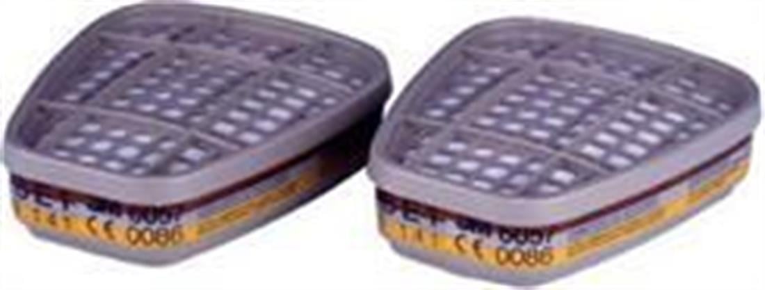 3M 6057 ABE1 Organik İnorganik Asit Gaz ve Buhar Filtresi