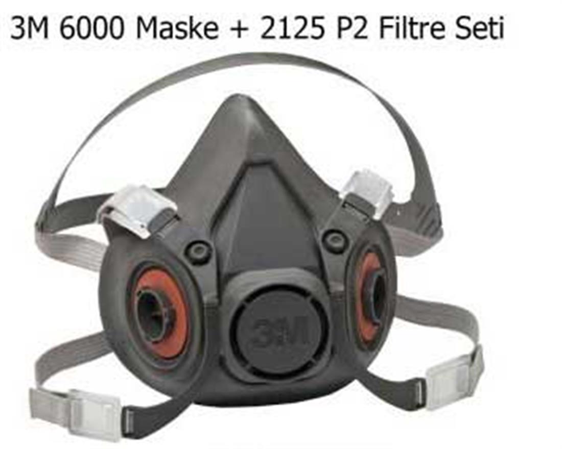 3M Yarım Yüz Maske ve P2 Filtre Seti