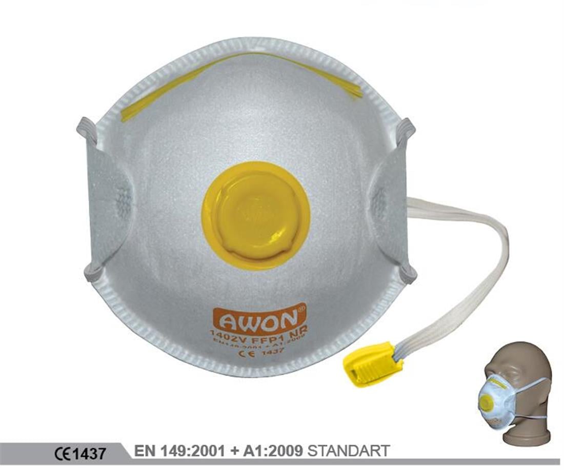 Awon 1200V FFP2 NR Ventilli Konik Toz Maskesi