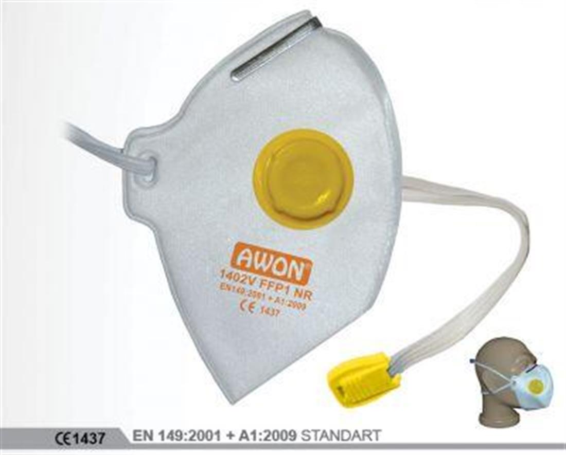 Awon 1402V FFP2 NR Ventilli Katlanabilir Toz Maskesi