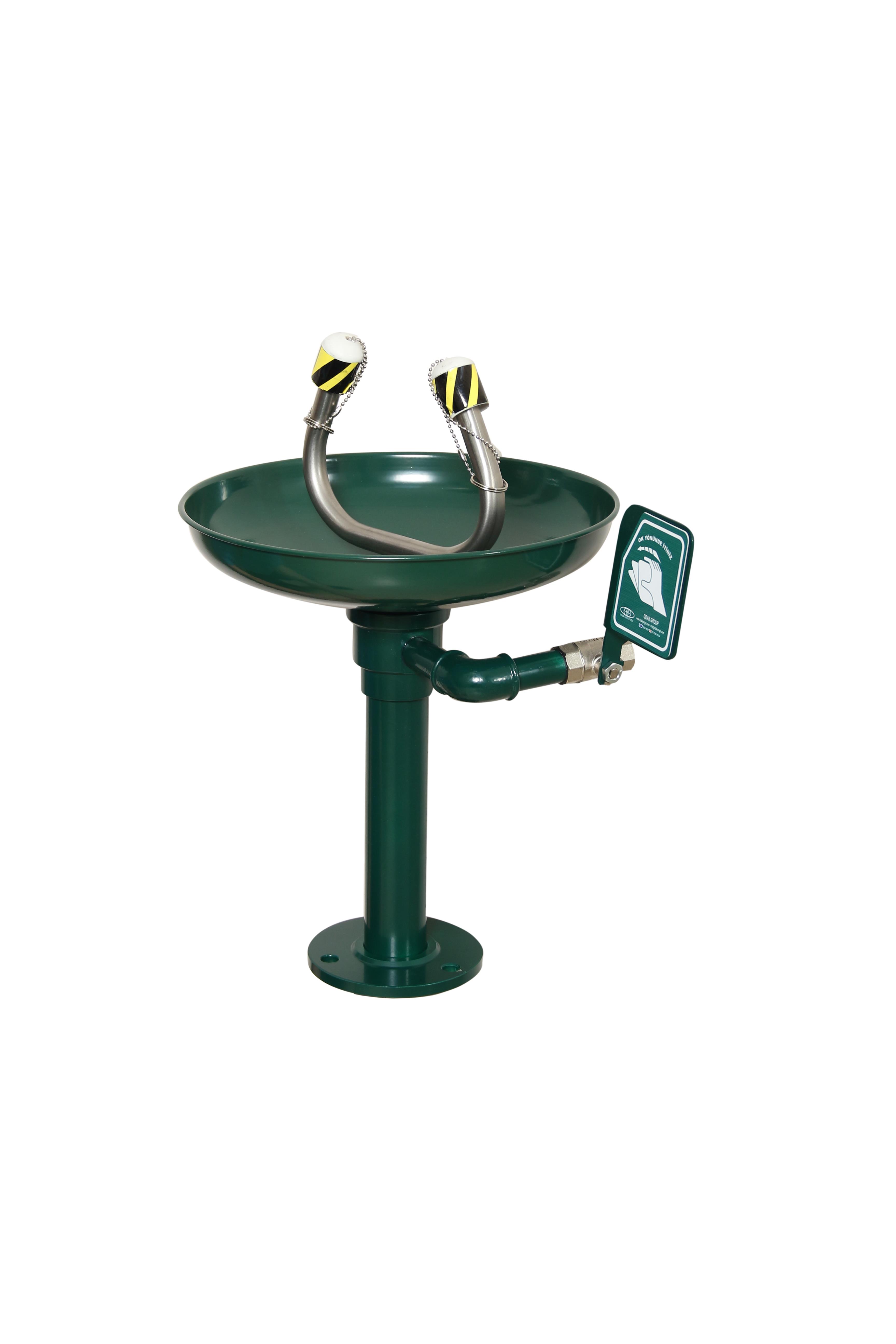 GÖZ DUSU GALVANİZ ÇELİK MASA (TEZGAHA) MONTE RAL 6005 YEŞİL ELEKTROSTATİK FIRIN BOYALI