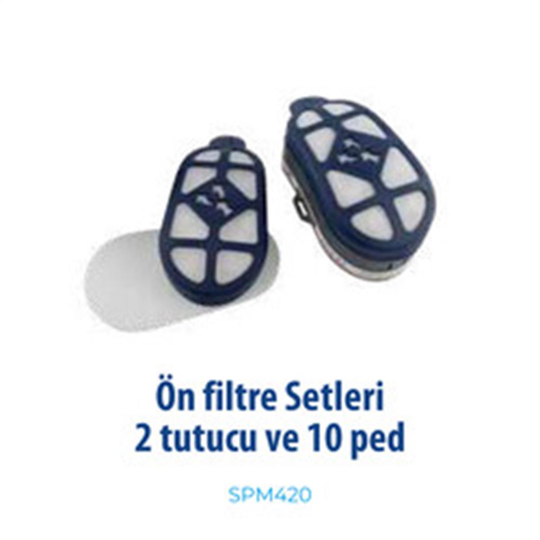 GVS A1P3 Ve B1P3 İçin 10 Adet Toz Pedi 2 Adet Tutucu Kapak SPM420