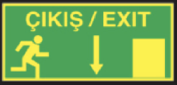 Starline Çıkış / Exit Aşağı Ok Tabelası