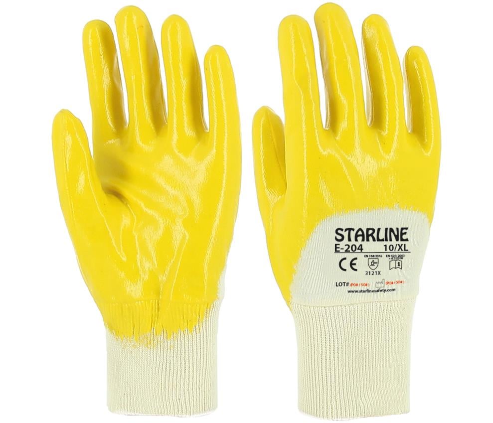 Starline E-205-Y Sarı Nitril İş Eldiveni