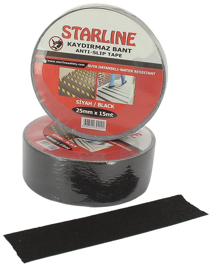 Starline Kaydırmaz Bant Siyah 25mm 15 Metre