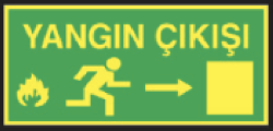 Starline Yangın Çıkışı Sağ Ok Tabelası