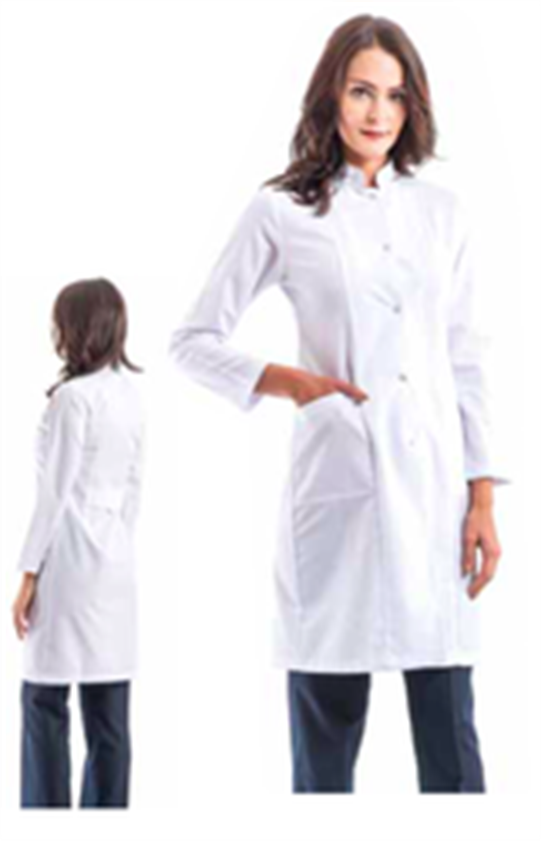 14009 Bayan Hakim Yaka Orta Boy Beyaz Önlük