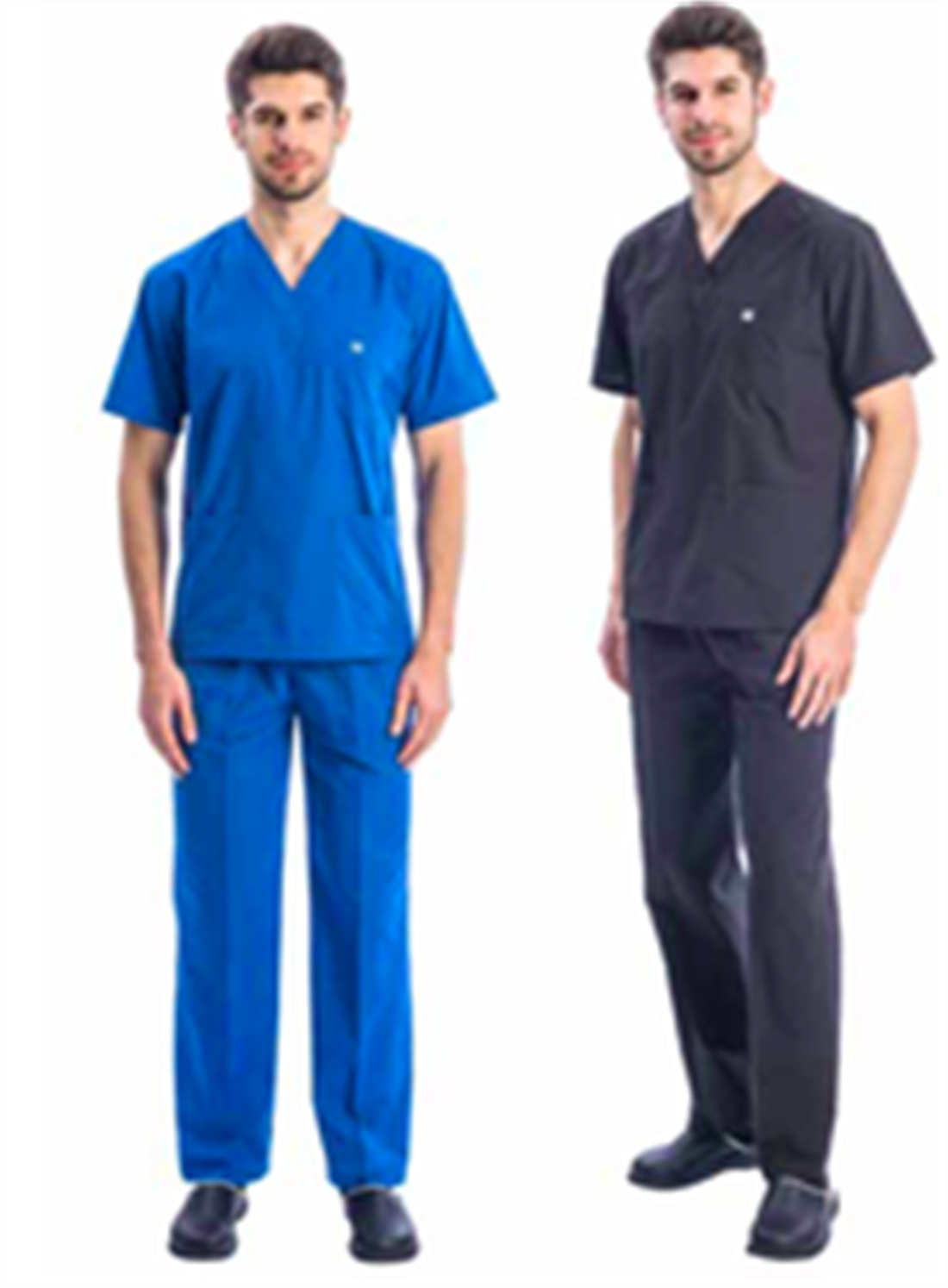 14017 V Yaka Kısa Kol Takım Cerrahi Model Scrubs Erkek