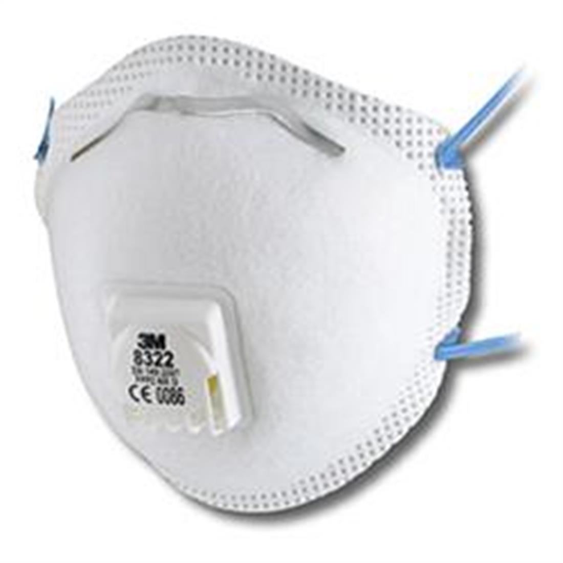 3M 8322 FFP2 Ventilli Konik Toz Maskesi