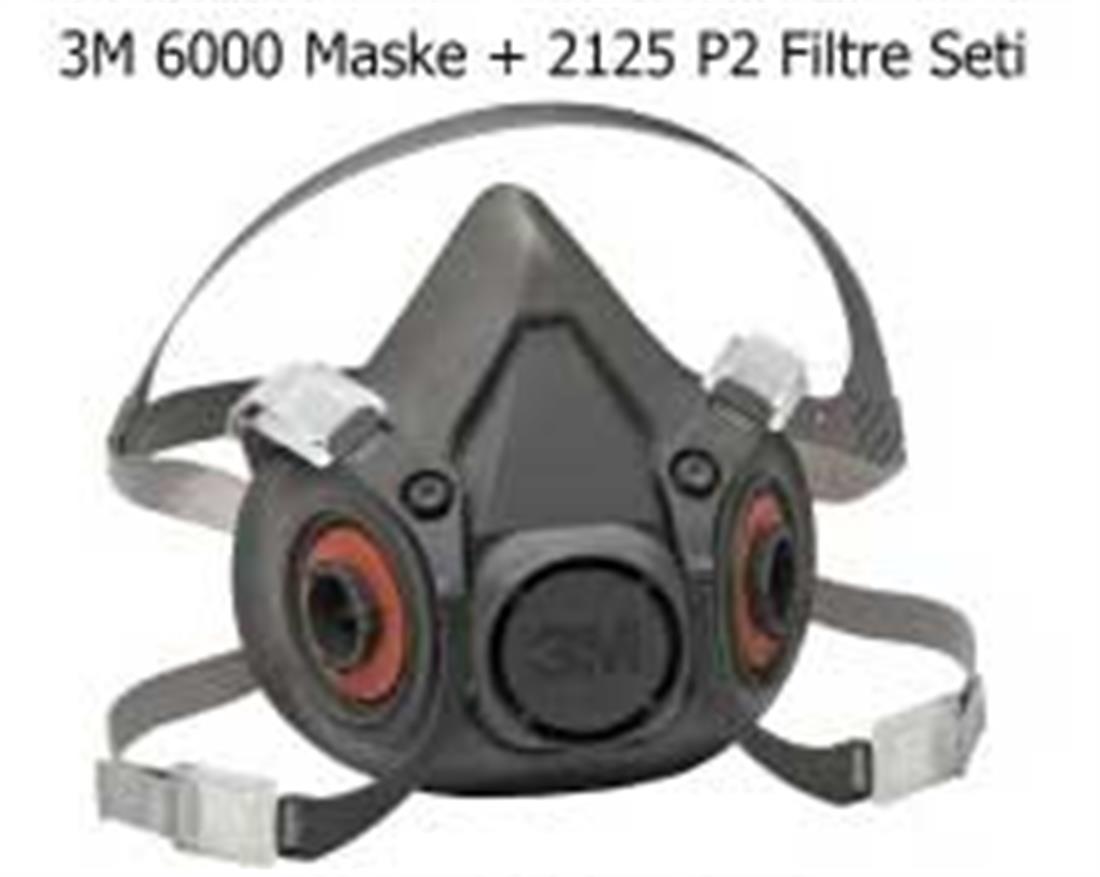 3M Yarım Yüz Maske ve P2 Filtre Seti