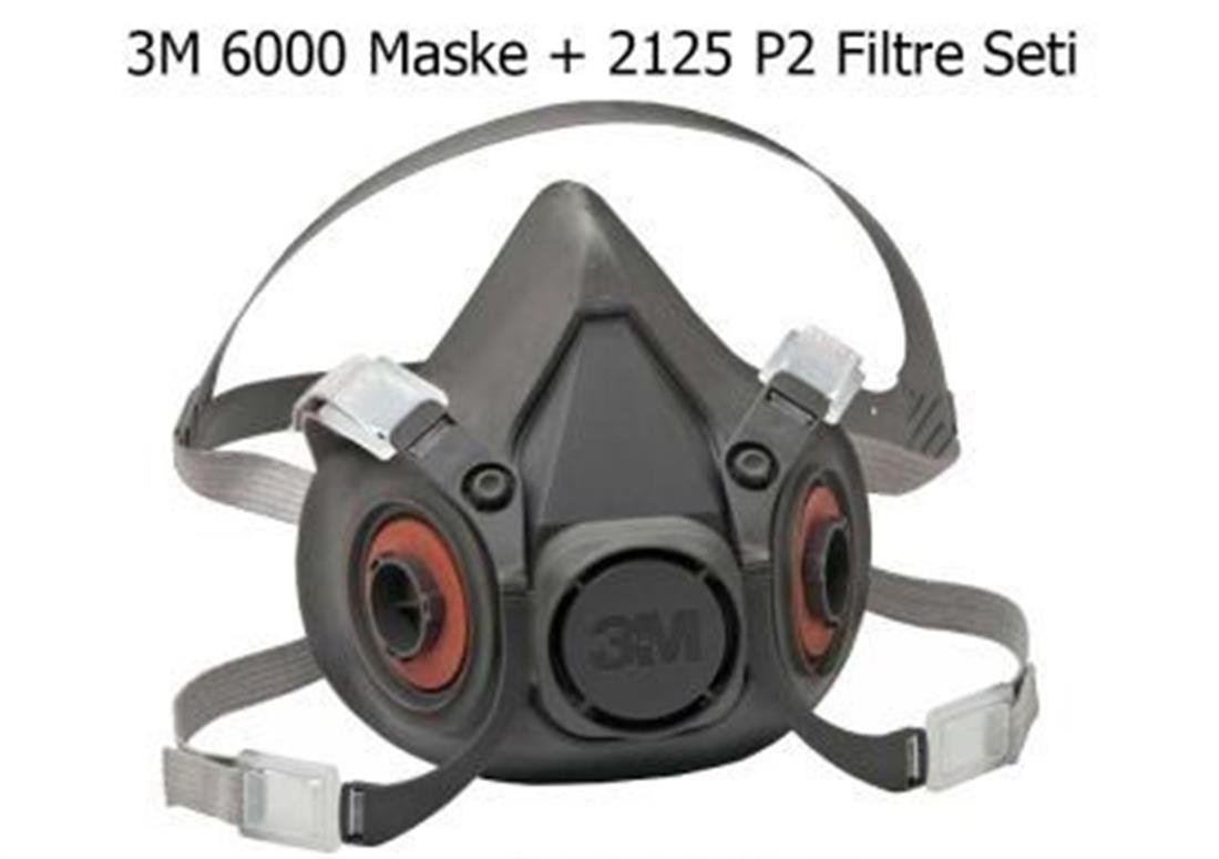 3M Yarım Yüz Maske ve P2 Filtre Seti