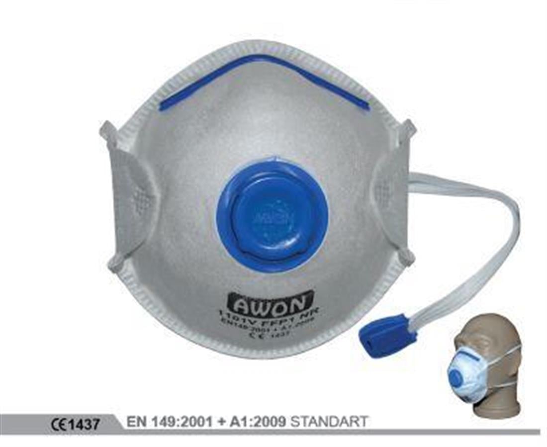 Awon 1101V Ventilli Kalıplı FFP1 NR Toz Maskesi