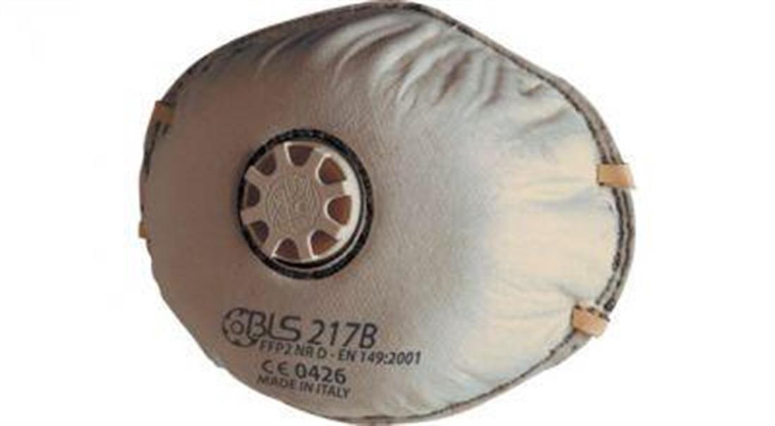 BLS 217B FFP2 NR D Aktif Karbonlu Ventilli Konik Toz Maskesi